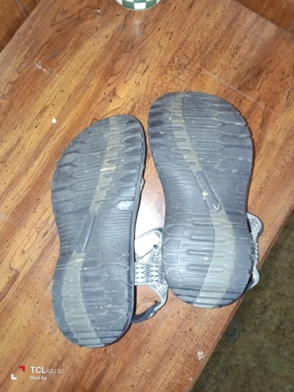 Kids Gray Patterned Outdoor Sandals